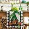 Buffalo Plaid Shamrock Gnome St. Patrick's Day Table Runner, Seasonal Spring Holiday Kitchen Dining Table Decoration for Indoor Outdoor Home Party Decor 13 x 72 Inch